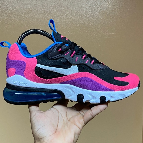 Nike Air Max 270 React “Black Hyper Pink Vivid Purple” Size 8.5 🚨READ BELOW!🚨 - Picture 9 of 17